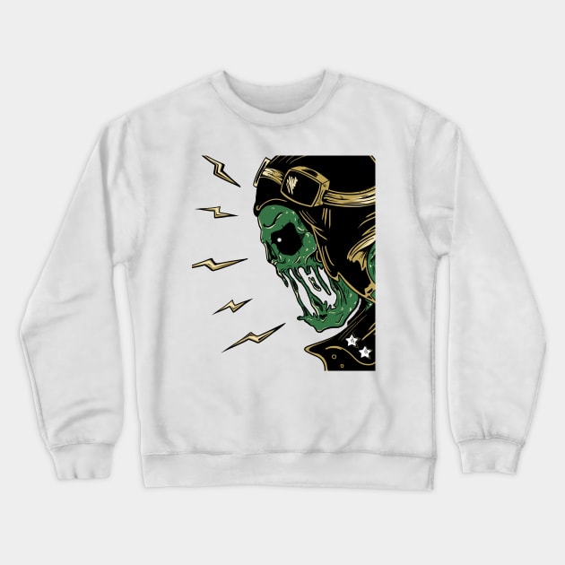 Skull patriot Crewneck Sweatshirt by Dayone